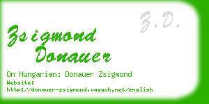 zsigmond donauer business card